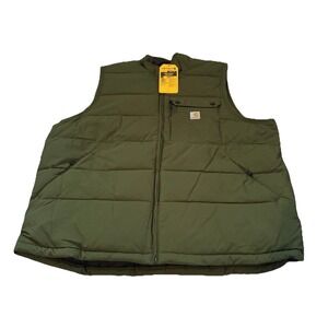 Carhartt Montana Insulated Vest Sherpa Lined Rain Defender Size 2XL Green